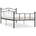 vidaXL, vidaXL Bettgestell Schwarz Metall 100 × 200 cm
