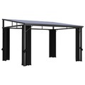 vidaXL, vidaXL Pavillon mit Vorhängen 405x294x244 cm Anthrazit