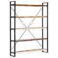 vidaXL, vidaXL Bücherregal 5 Fächer 140x30x180 cm Altholz Massiv