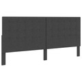 Diverse Hardware, Kopfteil Getuftet Dunkelgrau Stoff 200 x 200 cm