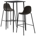 Diverse Hardware, 3-tlg. Bar-Set Stoff Dunkelgrau