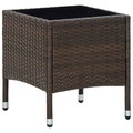 vidaXL, vidaXL Gartentisch Braun 40x40x45 cm Poly Rattan