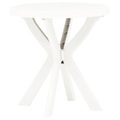 vidaXL, vidaXL Bistrotisch Weiß Ø70 cm Kunststoff