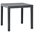 Diverse Hardware, Gartentisch Anthrazit 78 x 78 x 72 cm Kunststoff