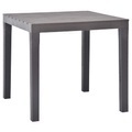 Diverse Hardware, Gartentisch Moccafarben 78 x 78 x 72 cm Kunststoff
