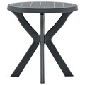 vidaXL, vidaXL Bistrotisch Anthrazit Ø70 cm Kunststoff