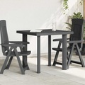 Diverse Hardware, Gartentisch Anthrazit 80 x 75 x 72 cm Kunststoff
