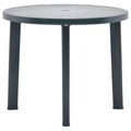 vidaXL, vidaXL Gartentisch Grün 89 cm Kunststoff