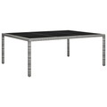 vidaXL, vidaXL Garten-Esstisch Grau 200x150x74 cm Poly Rattan