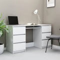 vidaXL, vidaXL Schreibtisch Weiß 140x50x77 cm Holzwerkstoff