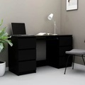 vidaXL, vidaXL Schreibtisch Schwarz 140×50×77 cm Spanplatte
