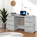 vidaXL, vidaXL Schreibtisch Betongrau 140×50×77 cm Spanplatte