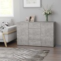 vidaXL, vidaXL Sideboard Betongrau 120×35,5×75 cm Spanplatte
