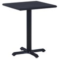 vidaXL, vidaXL Gartentisch Schwarz 60x60x75 cm