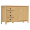 vidaXL, vidaXL Sideboard Hill Honigbraun 130x40x80 cm Massivholz Kiefer