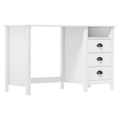 vidaXL, vidaXL Schreibtisch Hill mit 3 Schubladen 120x50x74 cm Kiefernholz