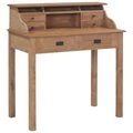 vidaXL, vidaXL Schreibtisch 90×50×100 cm Massivholz Teak