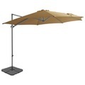 vidaXL, vidaXL Sonnenschirm mit Schirmständer Taupe