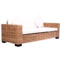 vidaXL, vidaXL 3-Sitzer Gartensofa Natürliches Rattan
