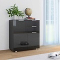vidaXL, vidaXL Sideboard Hochglanz Schwarz 71×35×76 cm Spanplatte