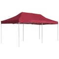 vidaXL, vidaXL Profi-Partyzelt Faltbar Aluminium 6×3 m Weinrot