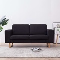 Diverse Hardware, 2-Sitzer-Sofa Stoff Schwarz