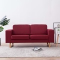 Diverse Hardware, 2-Sitzer-Sofa Stoff Weinrot