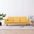Diverse Hardware, 3-Sitzer-Sofa Stoff Gelb