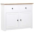 Diverse Hardware, Sideboard Weiss 93 x 40 x 80 cm Massivholz Panama-Kiefer