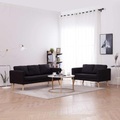 Diverse Hardware, 2-tlg. Sofagarnitur Stoff Schwarz