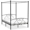 Diverse Hardware, Himmelbett-Gestell Schwarz Metall 140 x 200 cm