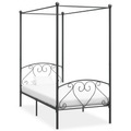 Diverse Hardware, Himmelbett-Gestell Grau Metall 100 x 200 cm