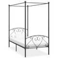 Diverse Hardware, Himmelbett-Gestell Grau Metall 120 x 200 cm