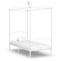 Diverse Hardware, Himmelbett-Gestell Weiss Metall 100 x 200 cm