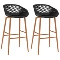 vidaXL, vidaXL Barhocker 2 Stk. Schwarz