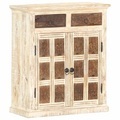 vidaXL, vidaXL Sideboard Weiß 65 x 30 x 75 cm Massivholz Mango