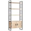 vidaXL, vidaXL Bücherregal 4 Ebenen 80x30x180 cm Mango Massivholz