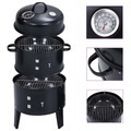 vidaXL, vidaXL 3-in-1 Holzkohlegrill Räucherofen 40×80 cm