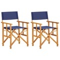 vidaXL, vidaXL Regiestühle 2 Stk. Massivholz Akazie Blau