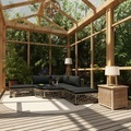 Diverse Hardware, Garten-Lounge-Set mit Auflagen 6-tlg. Poly Rattan Grau