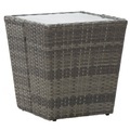 Diverse Hardware, Beistelltisch Grau 41,5x41,5x43 cm Hartglas