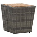 Diverse Hardware, Beistelltisch Grau 41,5x41,5x43 cm Akazie Massivholz