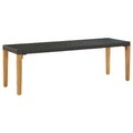 Diverse Hardware, Gartenbank 80 cm Poly Rattan Schwarz