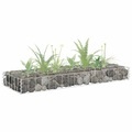 vidaXL, vidaXL Gabionen-Hochbeet Verzinkter Stahl 90x30x10 cm