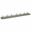 vidaXL, vidaXL Gabionen-Hochbeet Verzinkter Stahl 270x30x10 cm