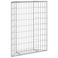 vidaXL, vidaXL Gabionen-Hochbeet Trapezform Verzinkter Stahl 80x20x100 cm