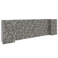 vidaXL, vidaXL H-förmiger Gabionen-Pflanzkorb Stahldraht 260x40x80 cm