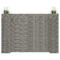 vidaXL, vidaXL H-förmiger Gabionen-Pflanzkorb Stahldraht 260x40x200 cm