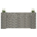 vidaXL, vidaXL H-förmiger Gabionen-Pflanzkorb Stahldraht 260x40x120 cm