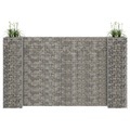 vidaXL, vidaXL H-förmiger Gabionen-Pflanzkorb Stahldraht 260x40x150 cm